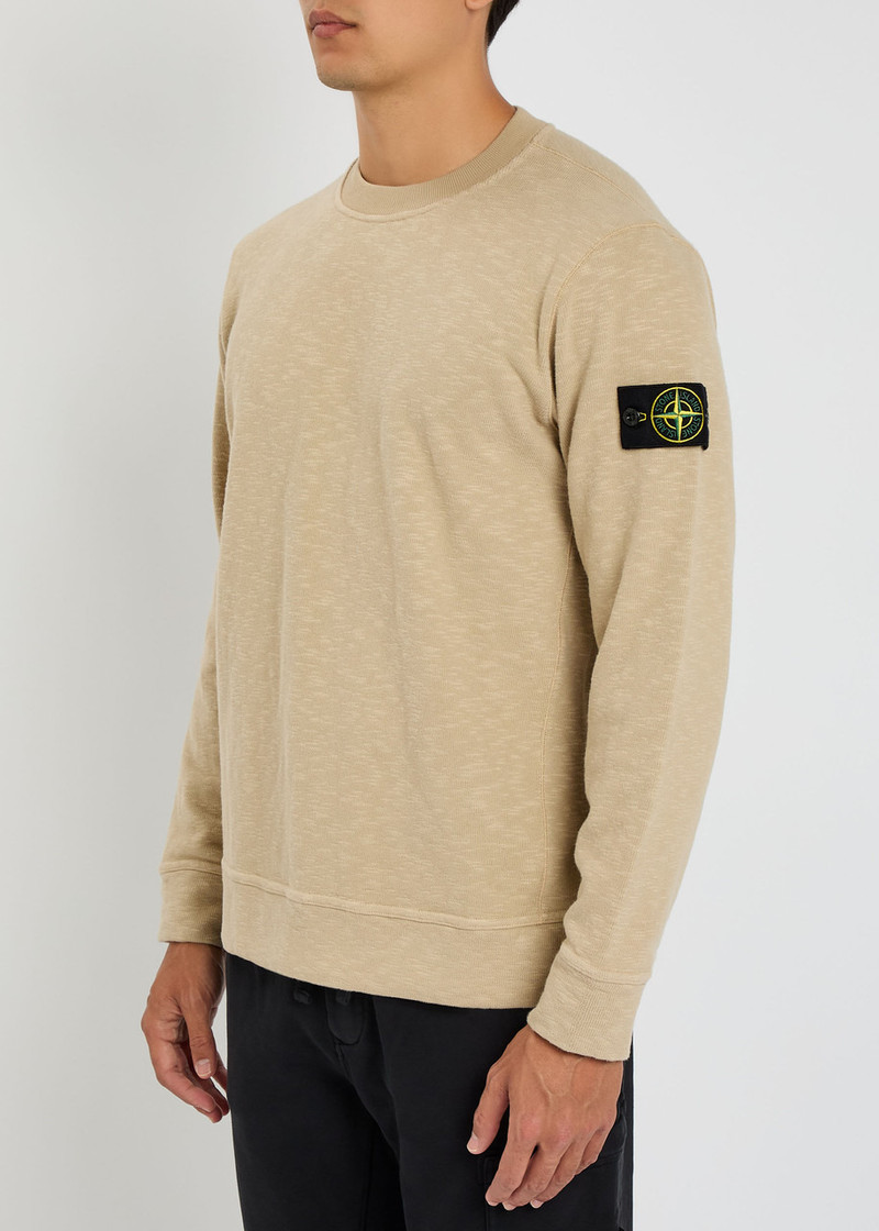 Stone Island Stone Island Logo Slubbed Cotton Sweatshirt outlook