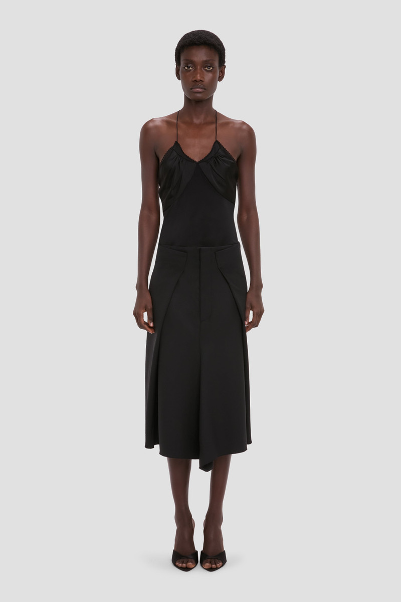 Victoria Beckham Tailored Midi Skirt In Black outlook
