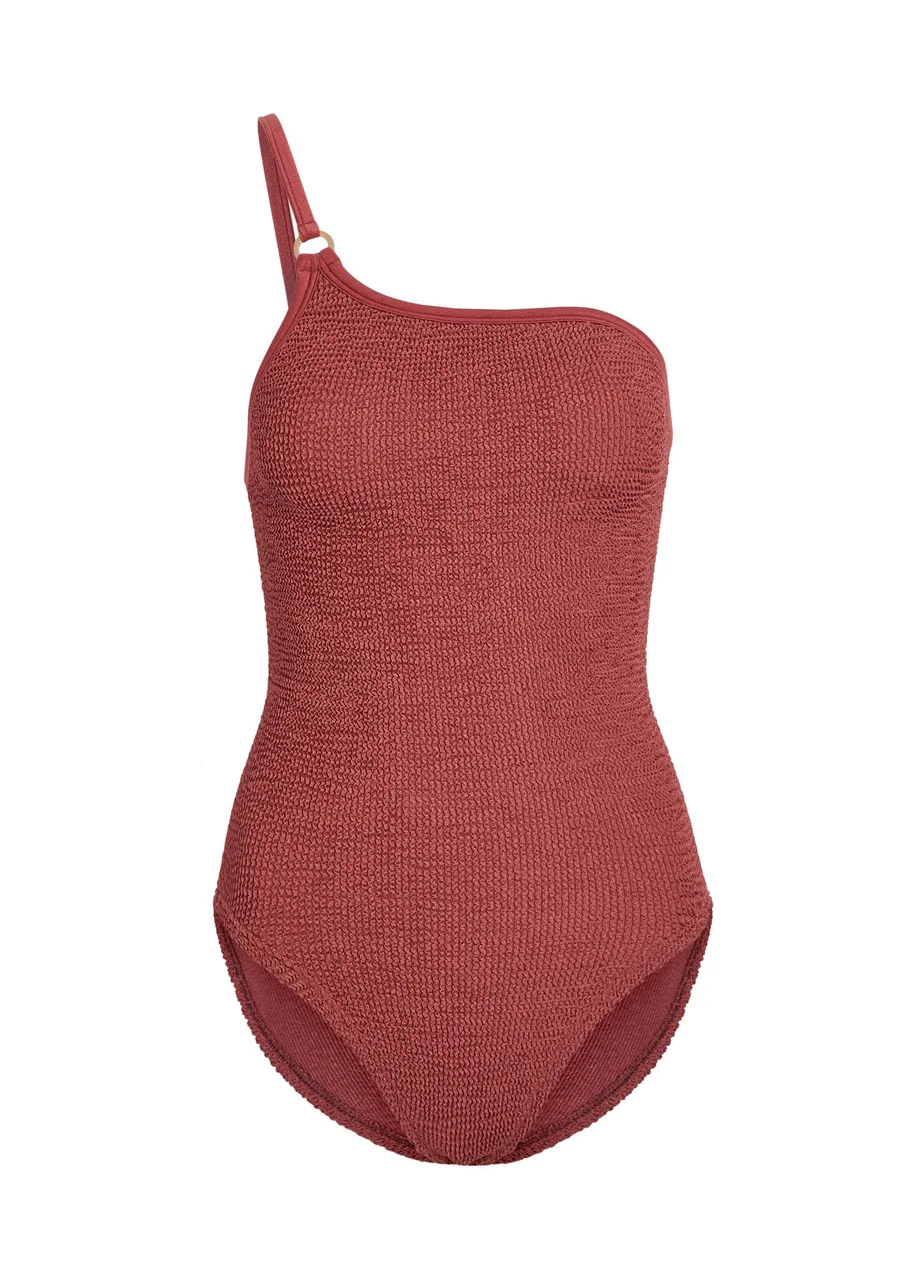 Hunza G Clara One-shoulder Crinkle Swimsuit - 1