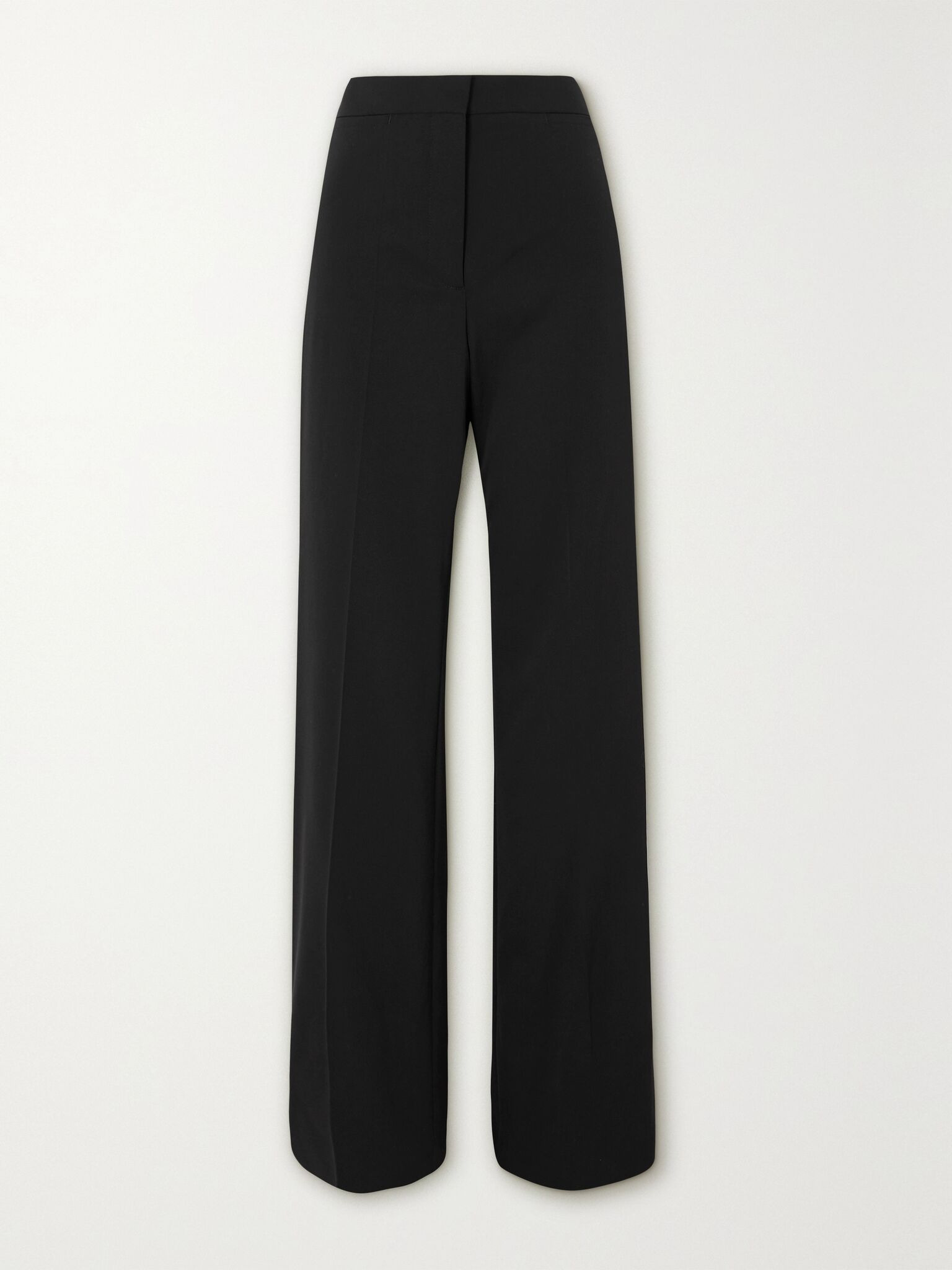 + NET SUSTAIN stretch-wool twill wide-leg flared pants Black - 1