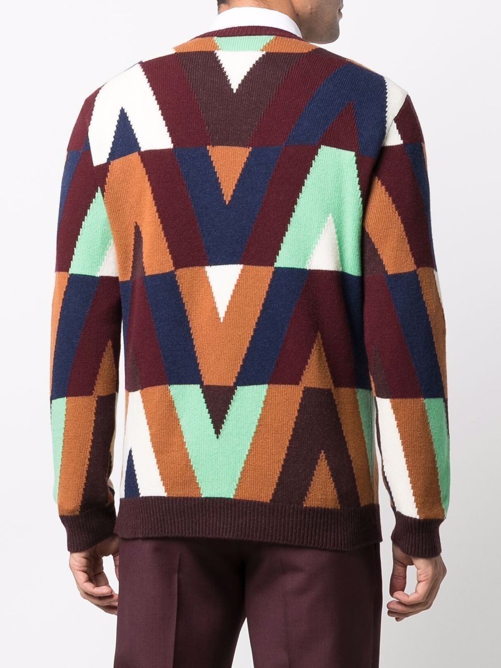 logo-intarsia jumper - 4