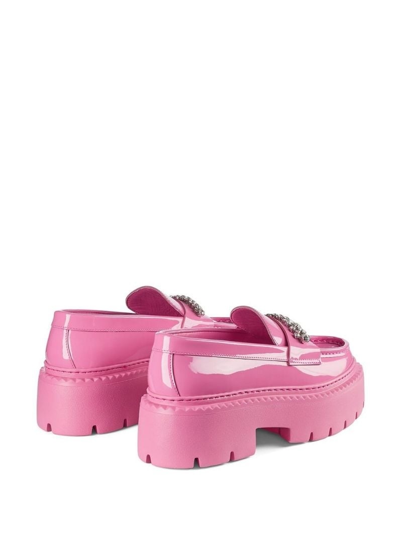 Bryer crystal leather loafers - 3