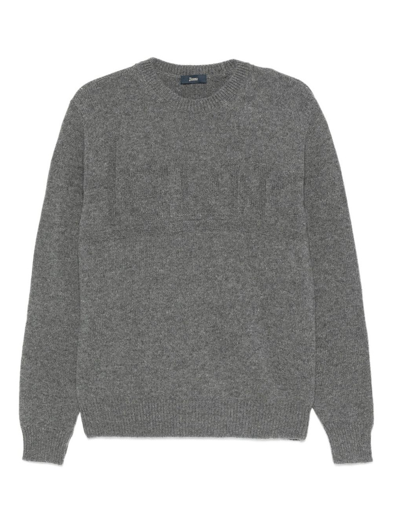 logo-embossed crew-neck sweater 1
