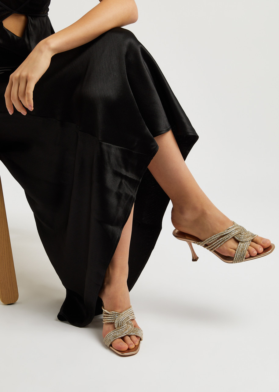 Gatsby 75 embellished leather mules - 5
