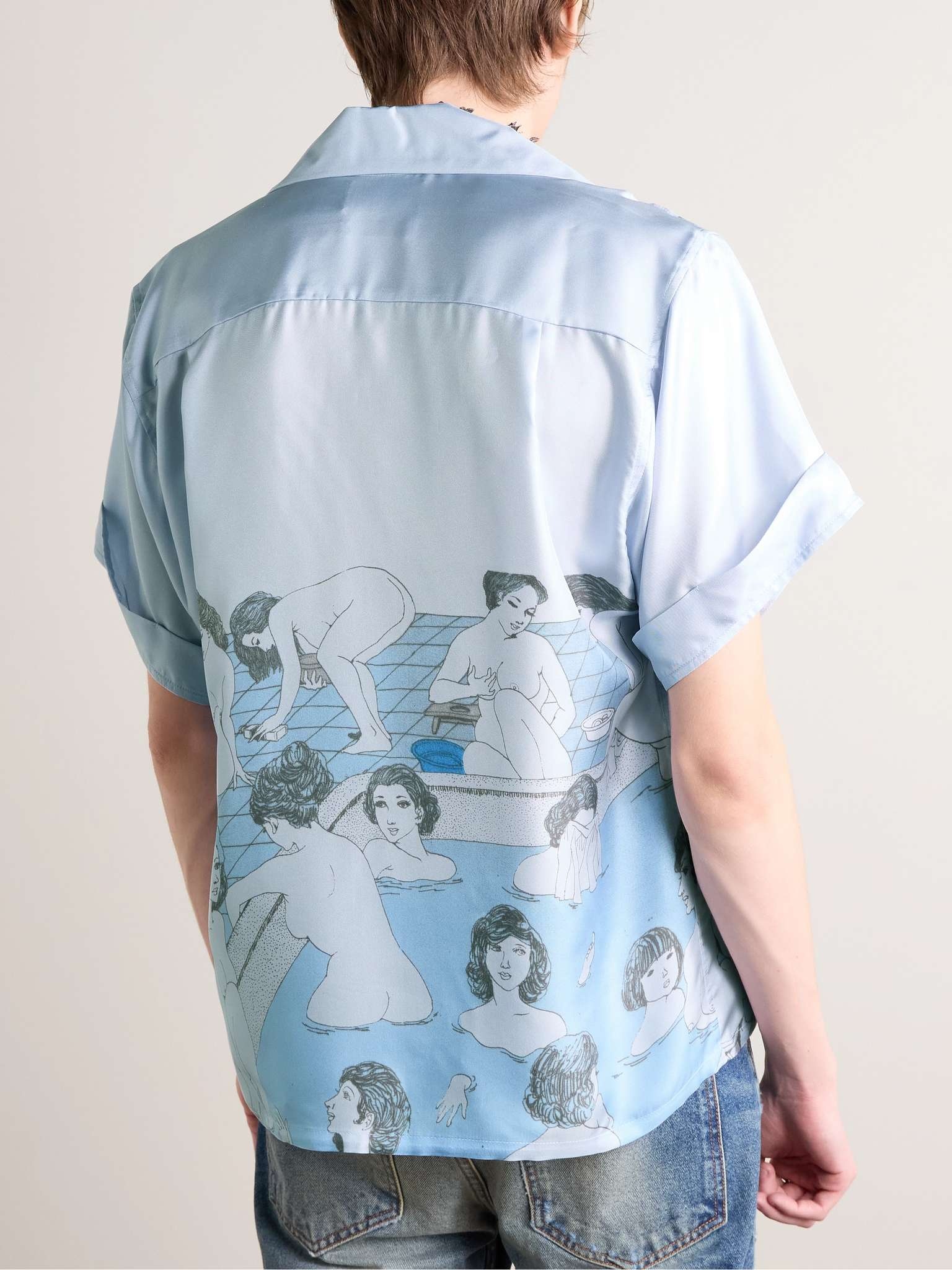 Bath House Camp-Collar Printed Silk-Twill Shirt - 3