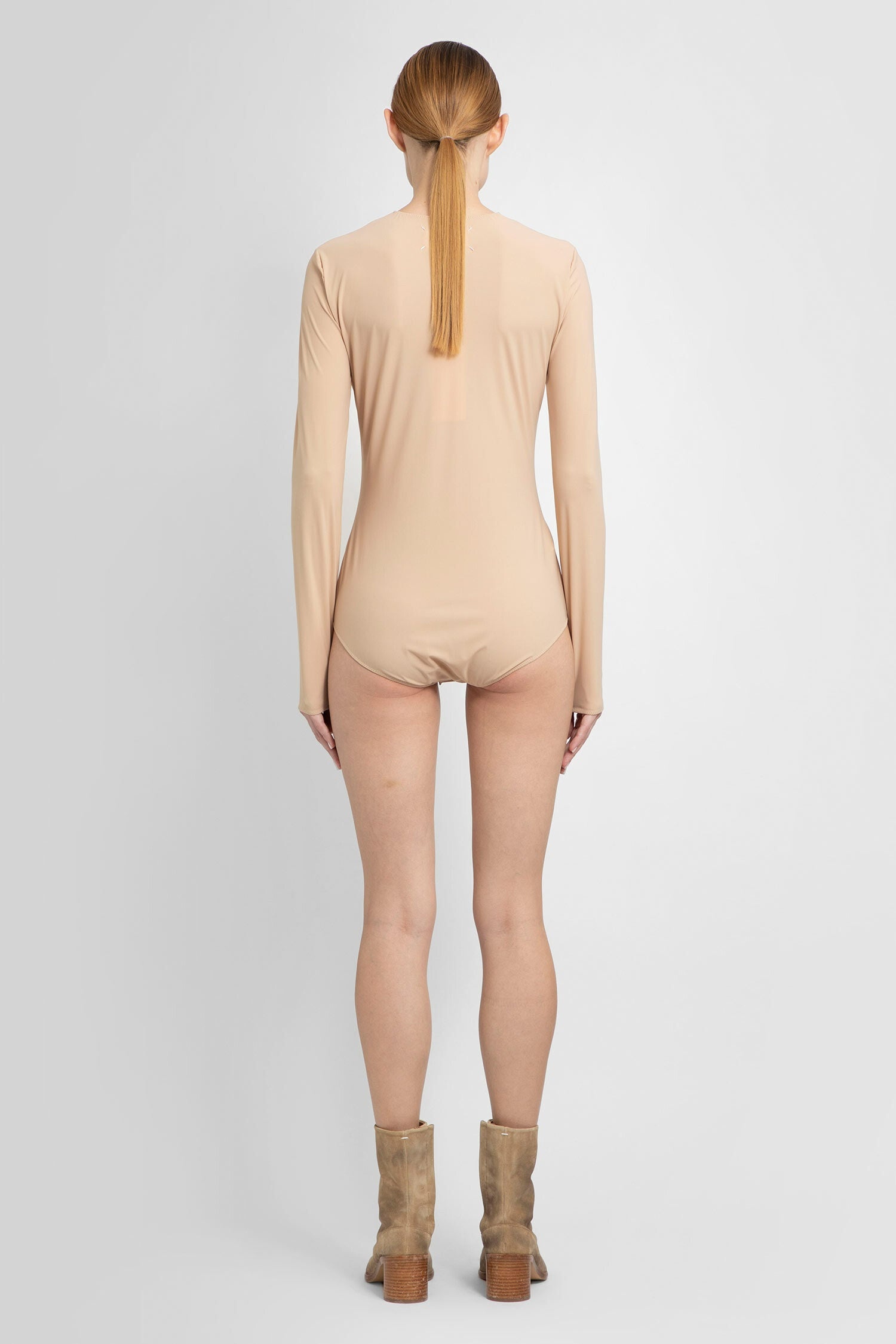 MAISON MARGIELA WOMAN BEIGE BODYSUITS - 4