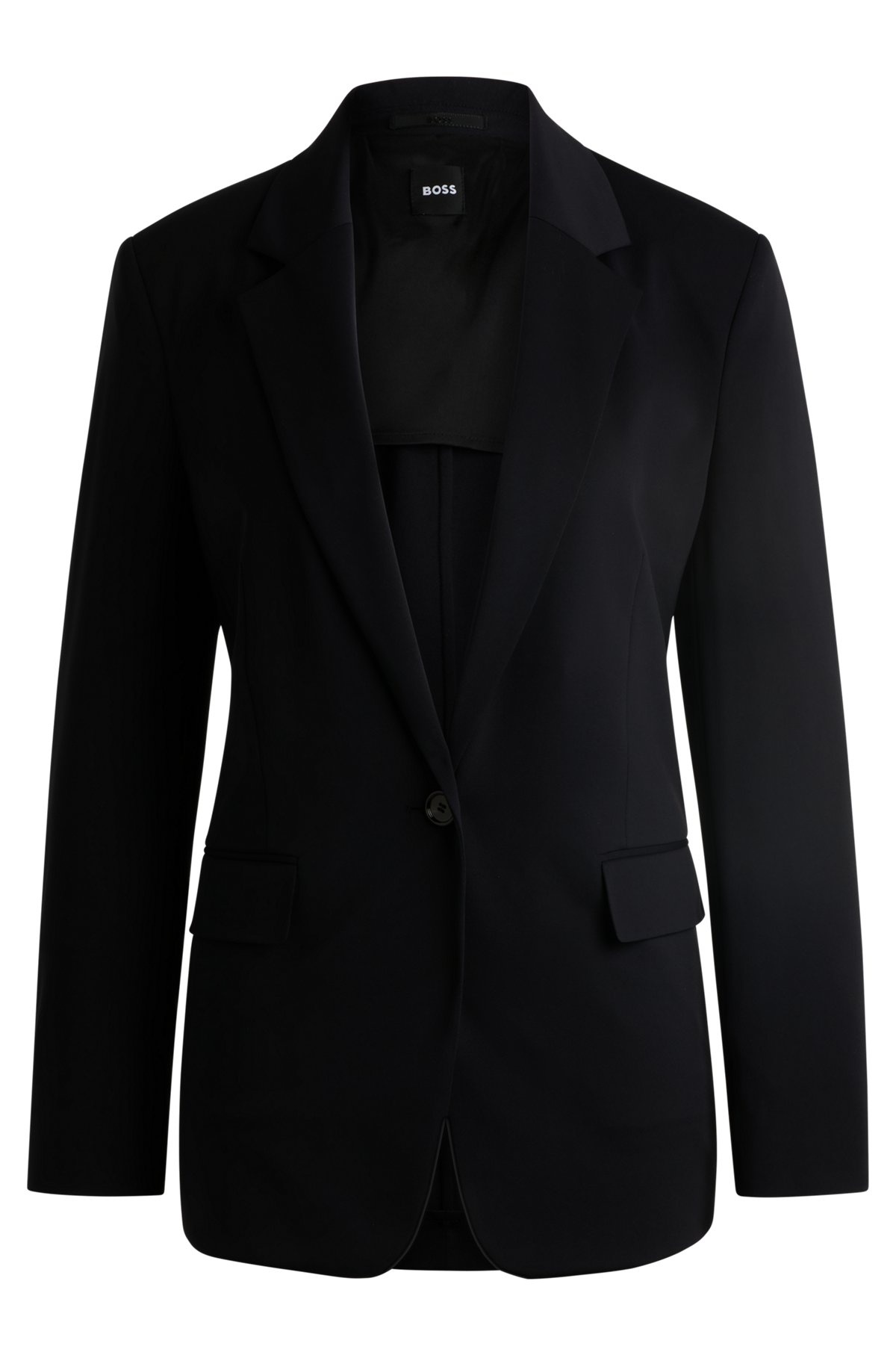 RELAXED-FIT JACKET IN CREASE-RESISTANT STRETCH JERSEY - 1