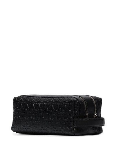 Salvatore Ferragamo Gancini embossed wash bag outlook