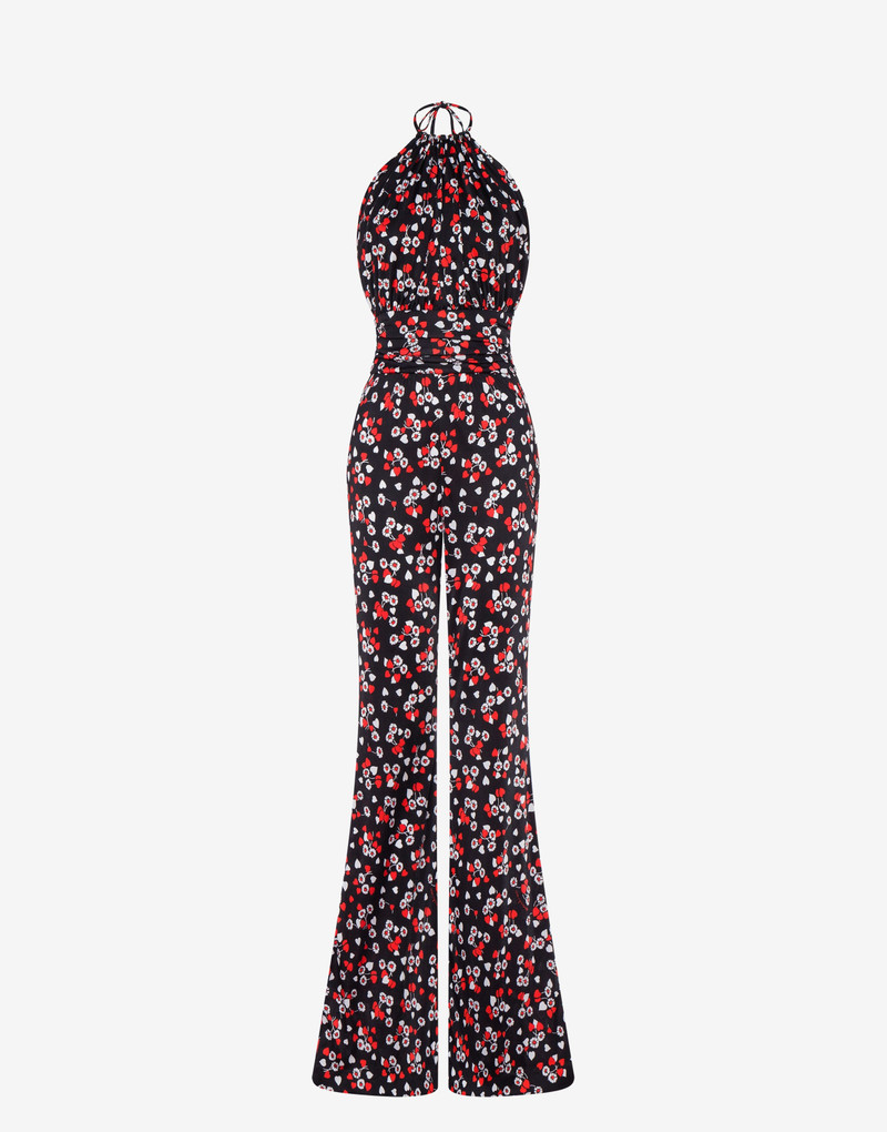 ALL-OVER HEARTS & FLOWERS ORGANZINO JUMPSUIT 1