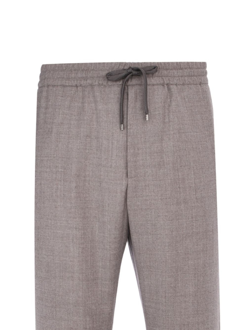 drawstring flannel track pants 4