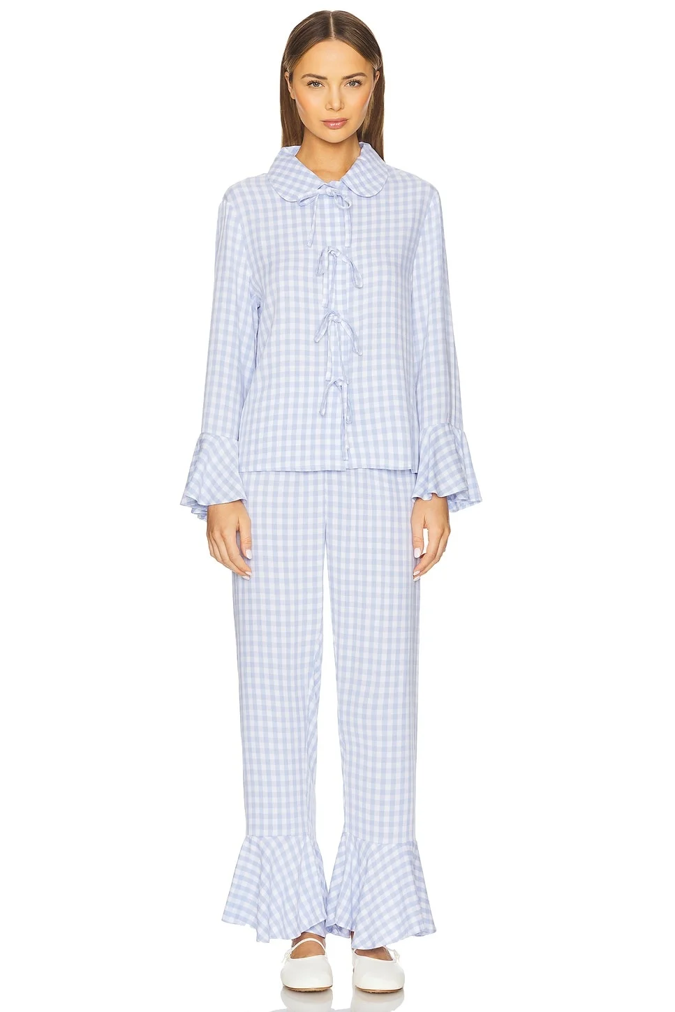 Nebula Pajama Set With Bow Details - 1