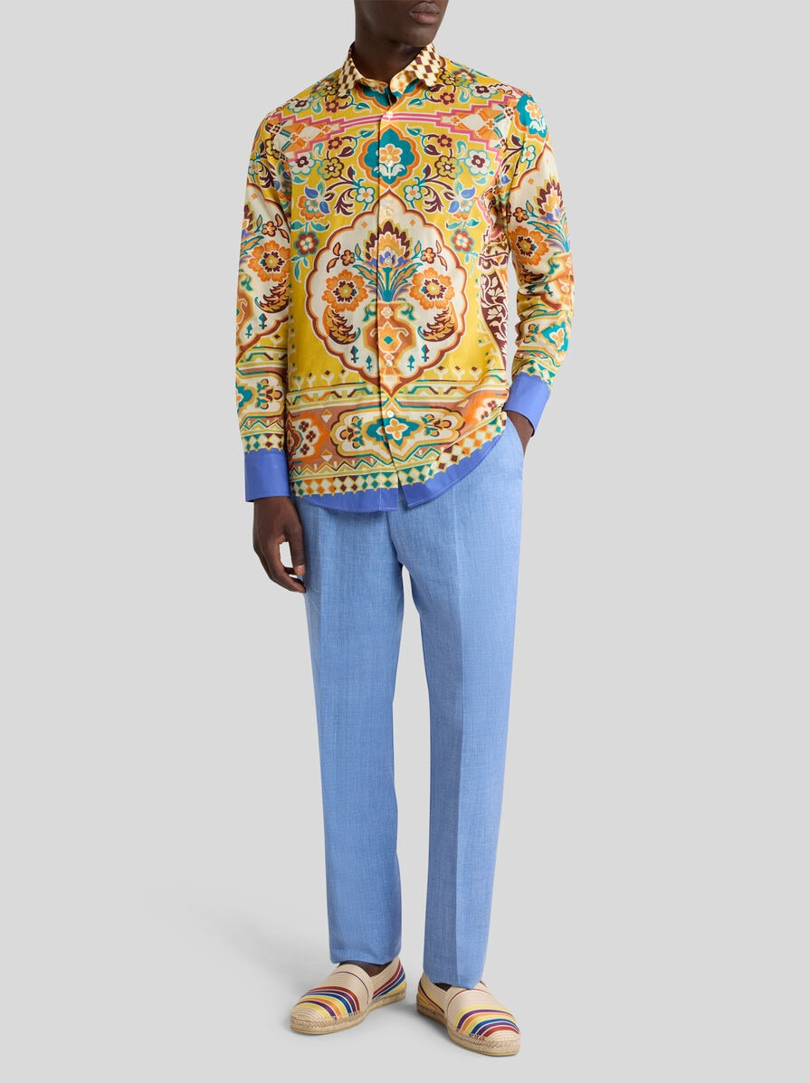 PRINTED COTTON MUSLIN SHIRT - 4