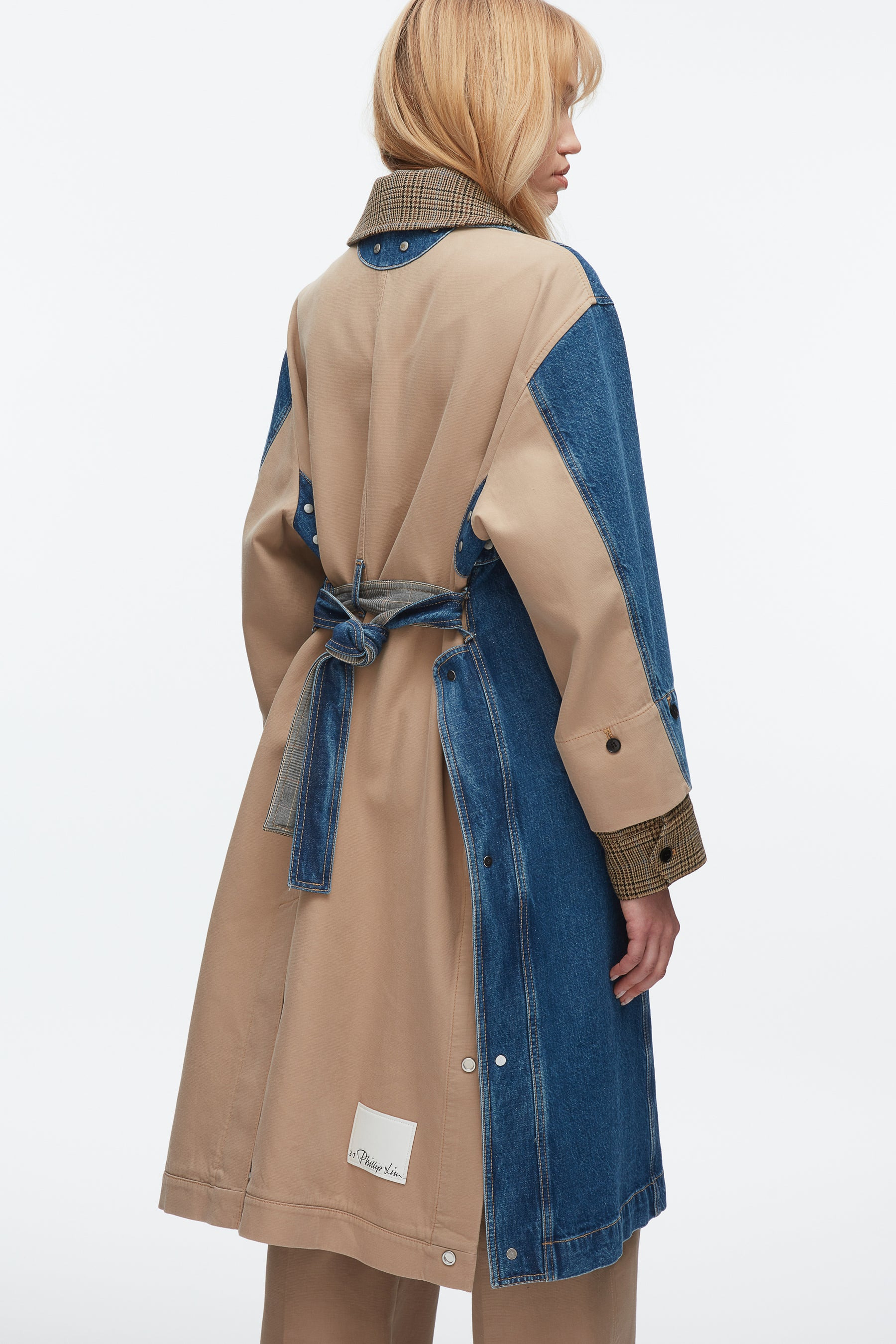 Denim Combo Trench - 7
