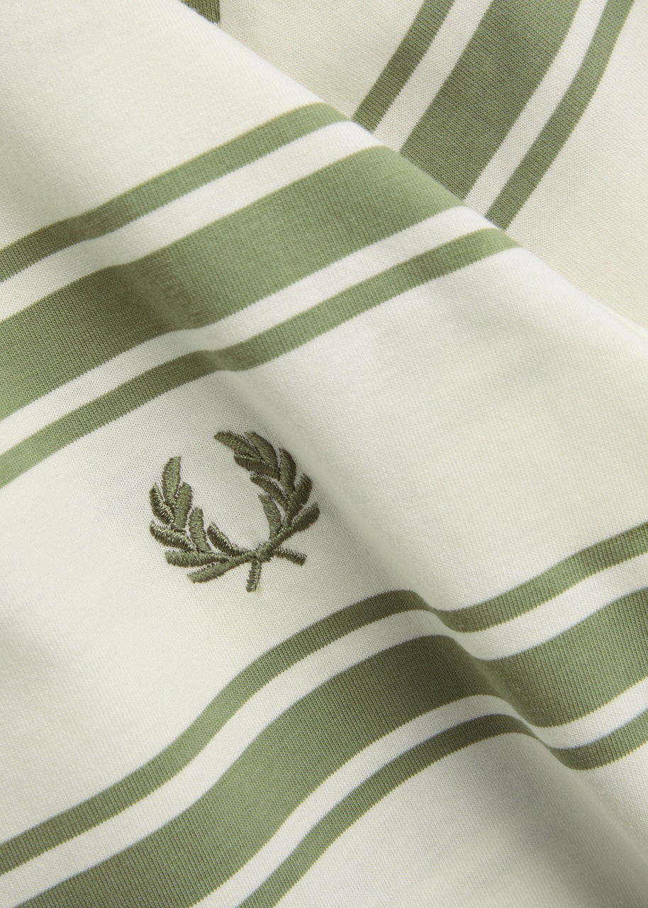 Fred Perry Striped Logo-embroidered Cotton T-shirt - 5