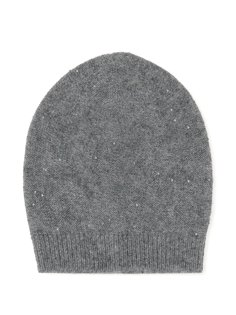sequin-embellished ribbed-knit beanie hat - 1