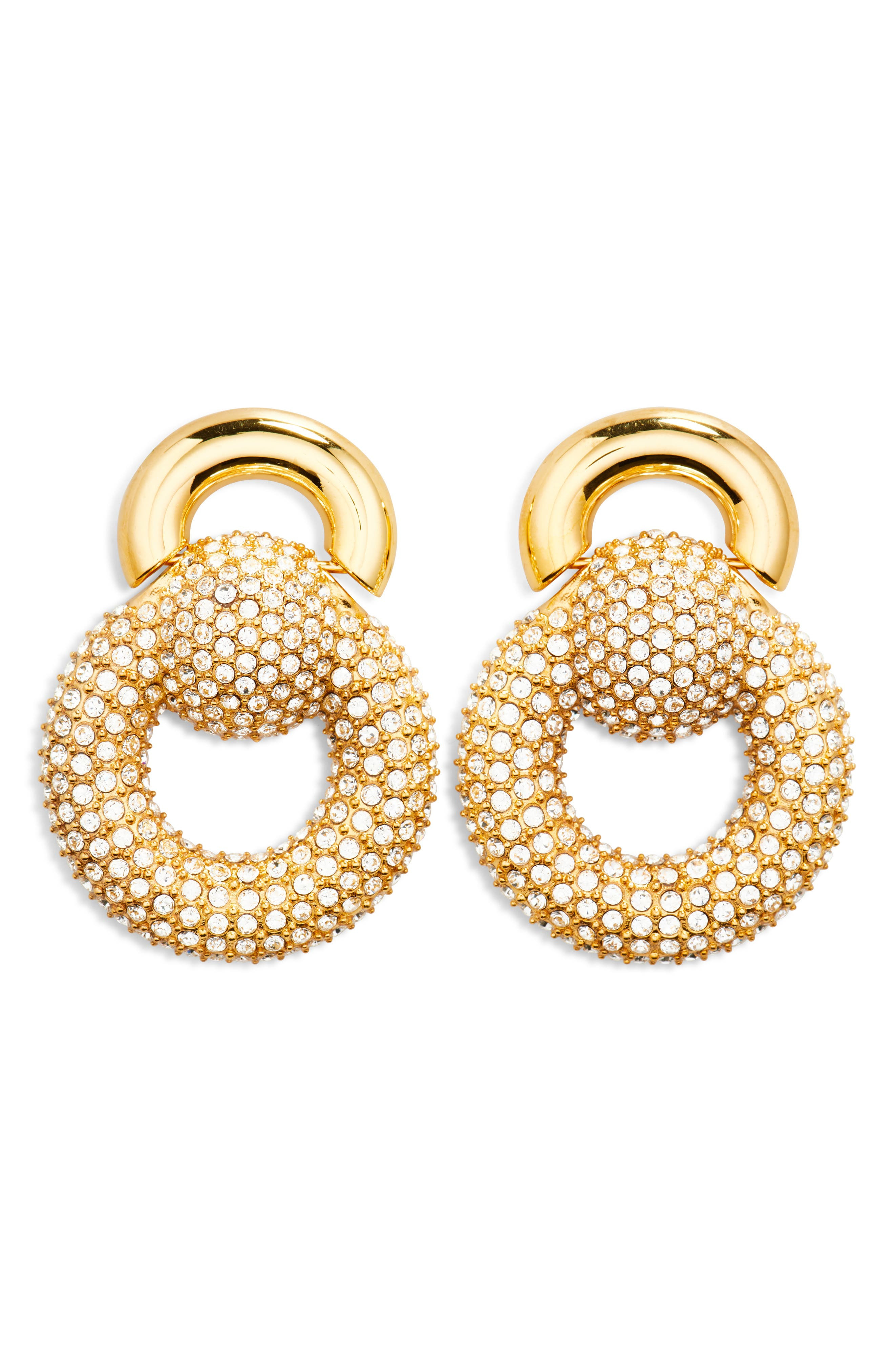 Oscar de la Renta Crystal Pavé Drop Earrings at Nordstrom - 1