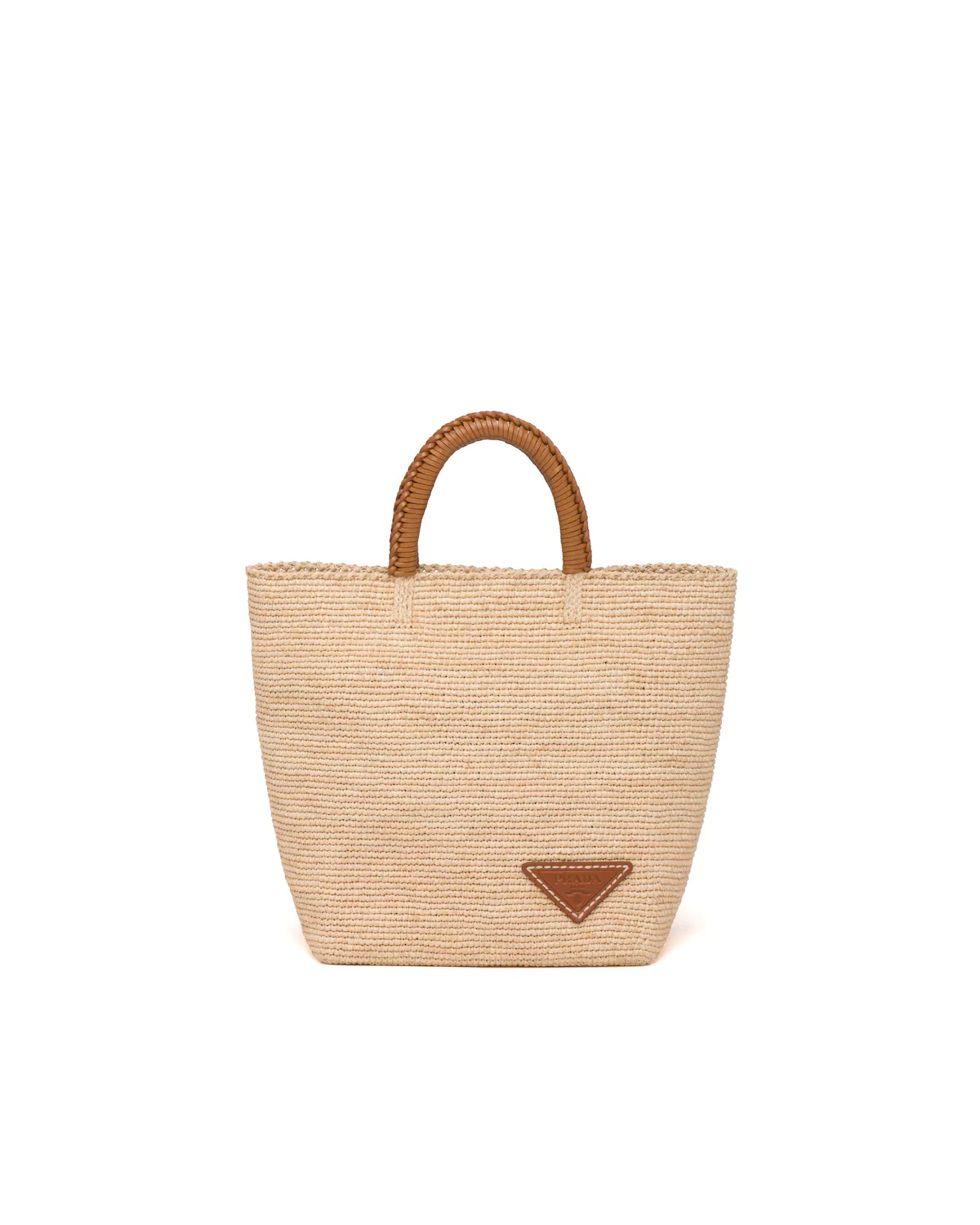 Raffia and Leather Tote - 1