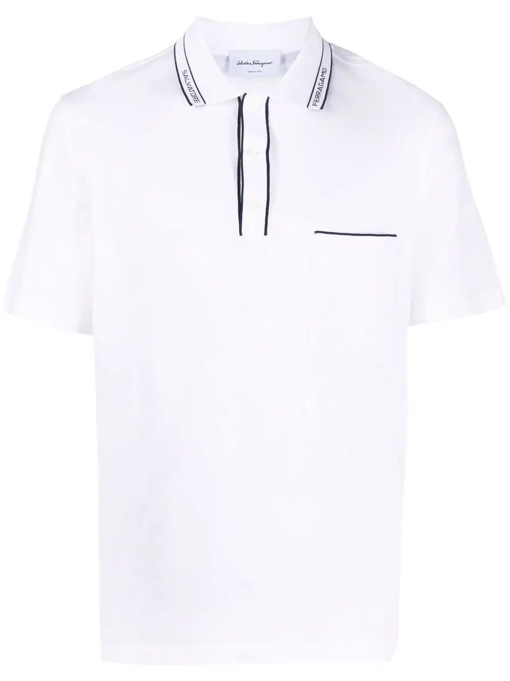 logo-collar polo shirt - 1