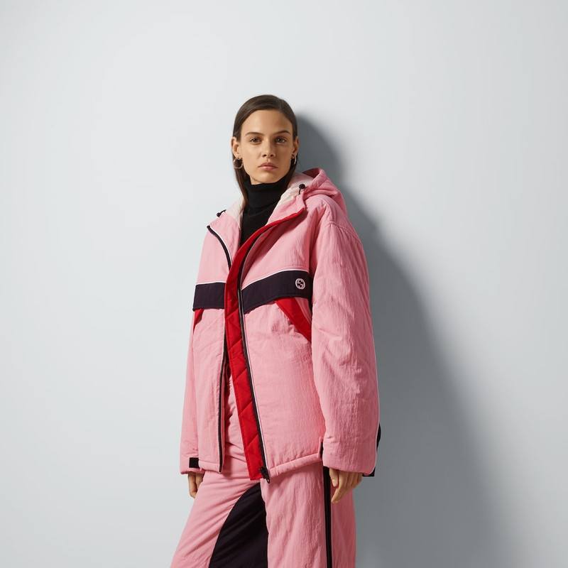 Nylon padded zip jacket 6