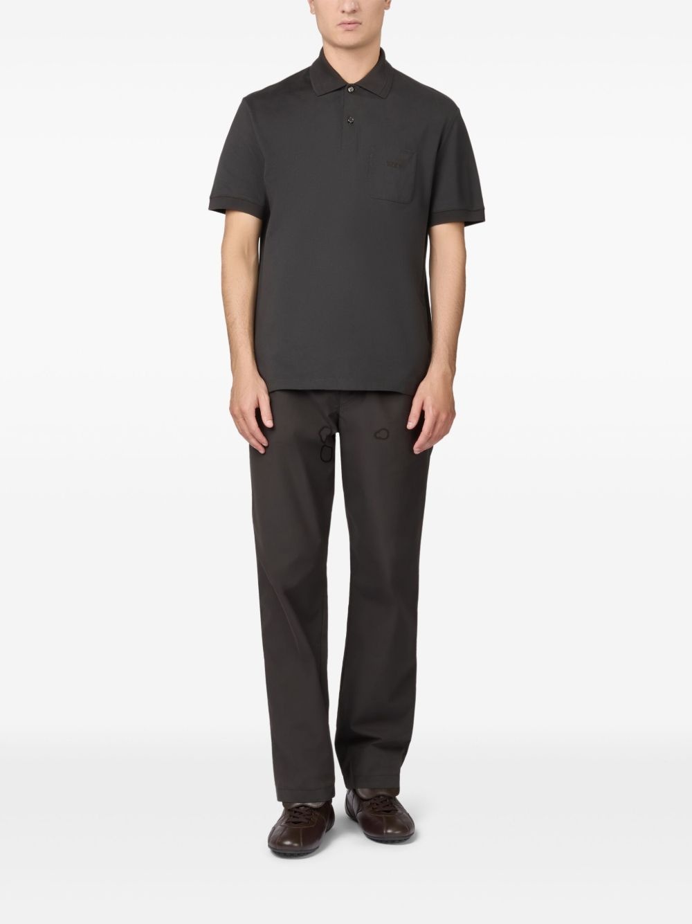 pocket-embroidered polo shirt - 2