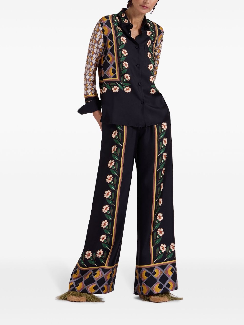 floral-print palazzo trousers - 2