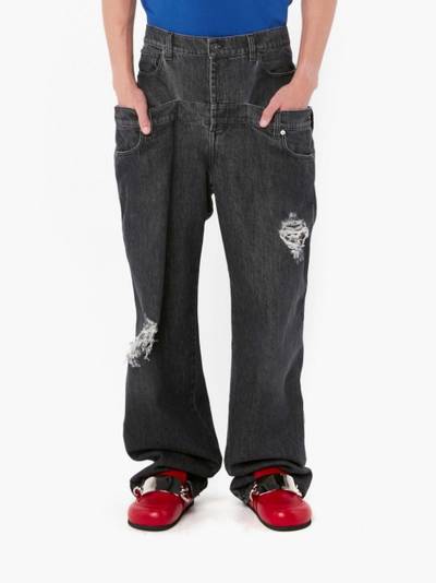 JW Anderson DOUBLE WAISTBAND DENIM JEANS outlook