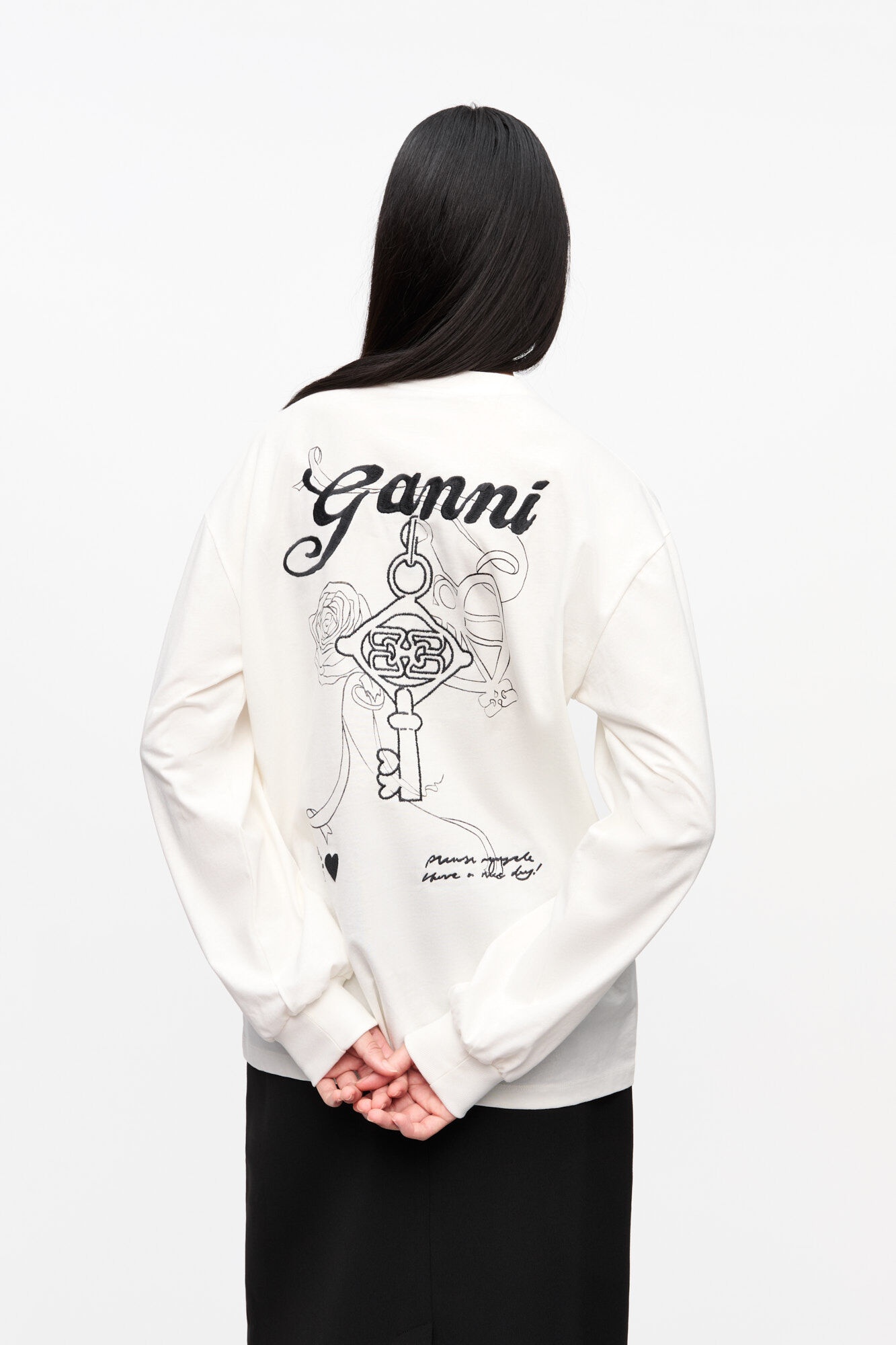 WHITE RE-CUT HEAVY LONG SLEEVE T-SHIRT - 5