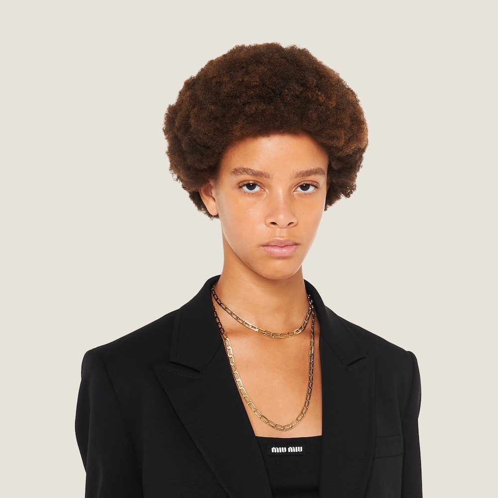 Metal double chain necklace - 2