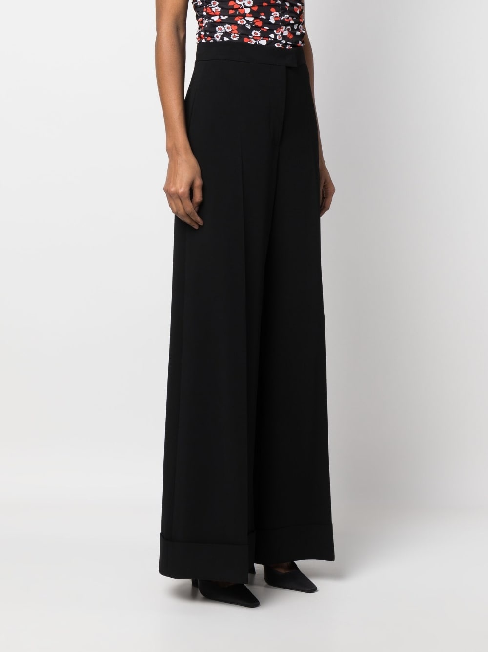 high-waisted wide-leg trousers - 3