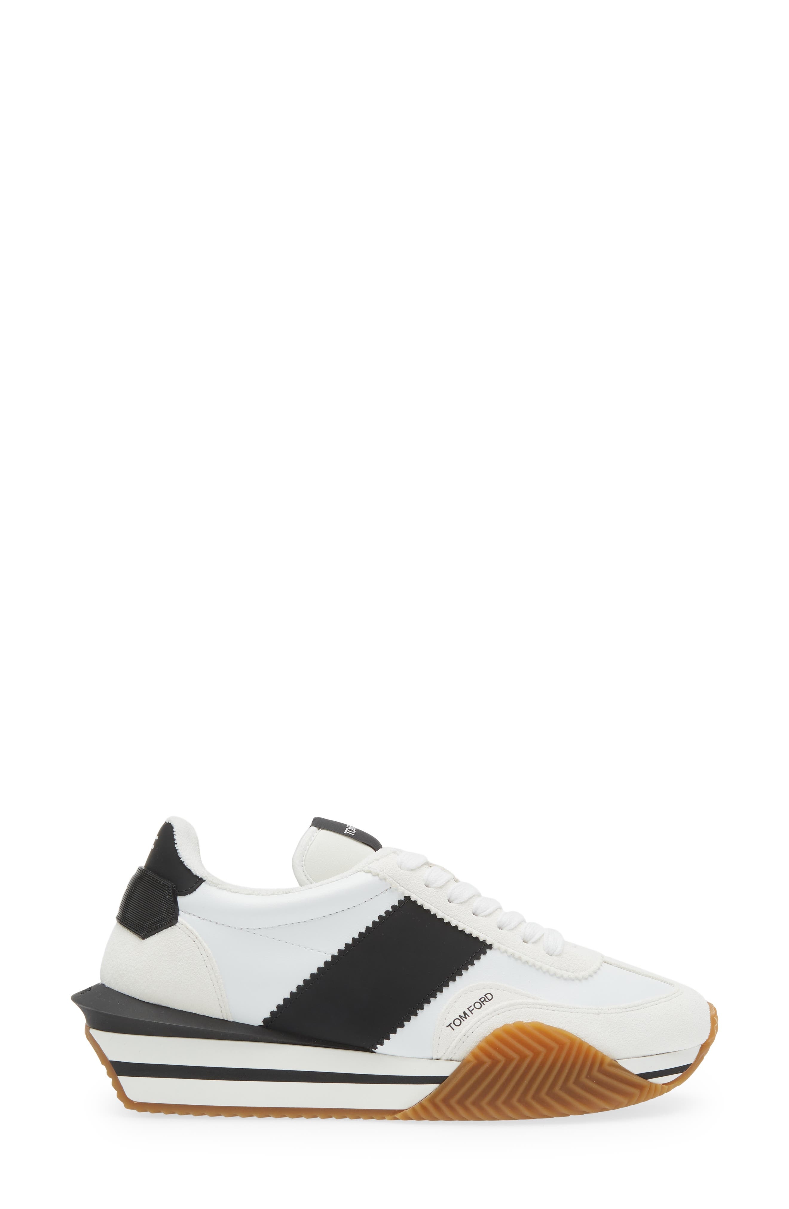 TOM FORD James Sneaker in White/Black/Cream at Nordstrom - 3