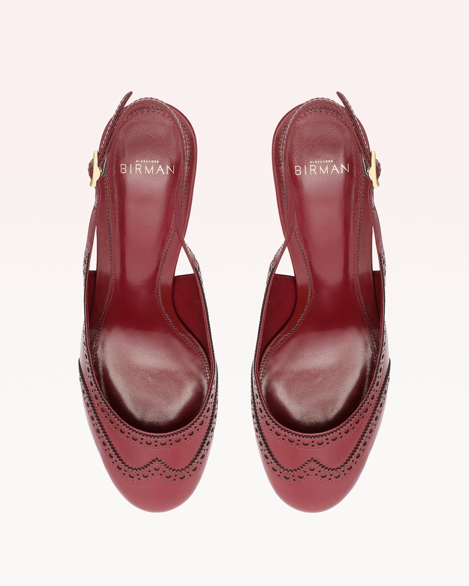 SLINGBACK BROGUE 85 RED - 5