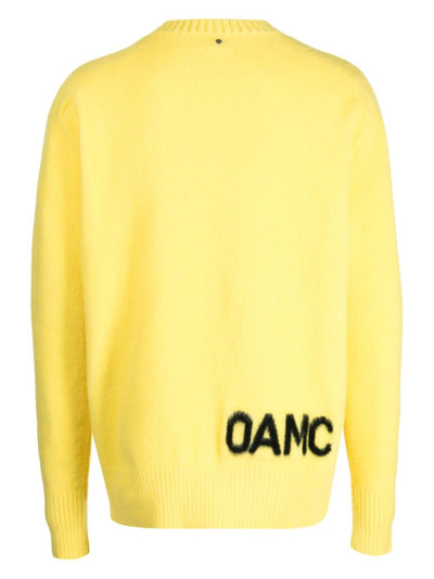 OAMC logo-intarsia wool jumper outlook