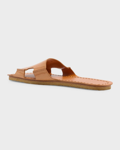The Row Gene Leather Cutout Flat Sandals outlook
