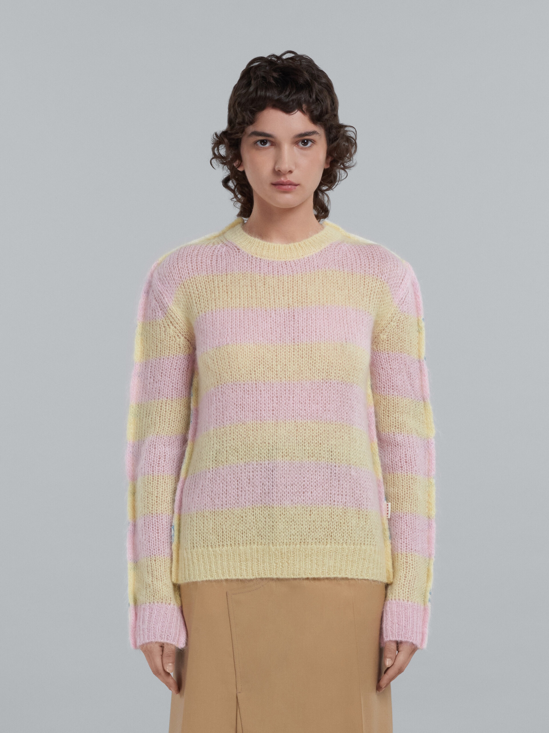 MOHAIR AND WOOL SWEATER WITH MULTICOLOUR STRIPES - 2