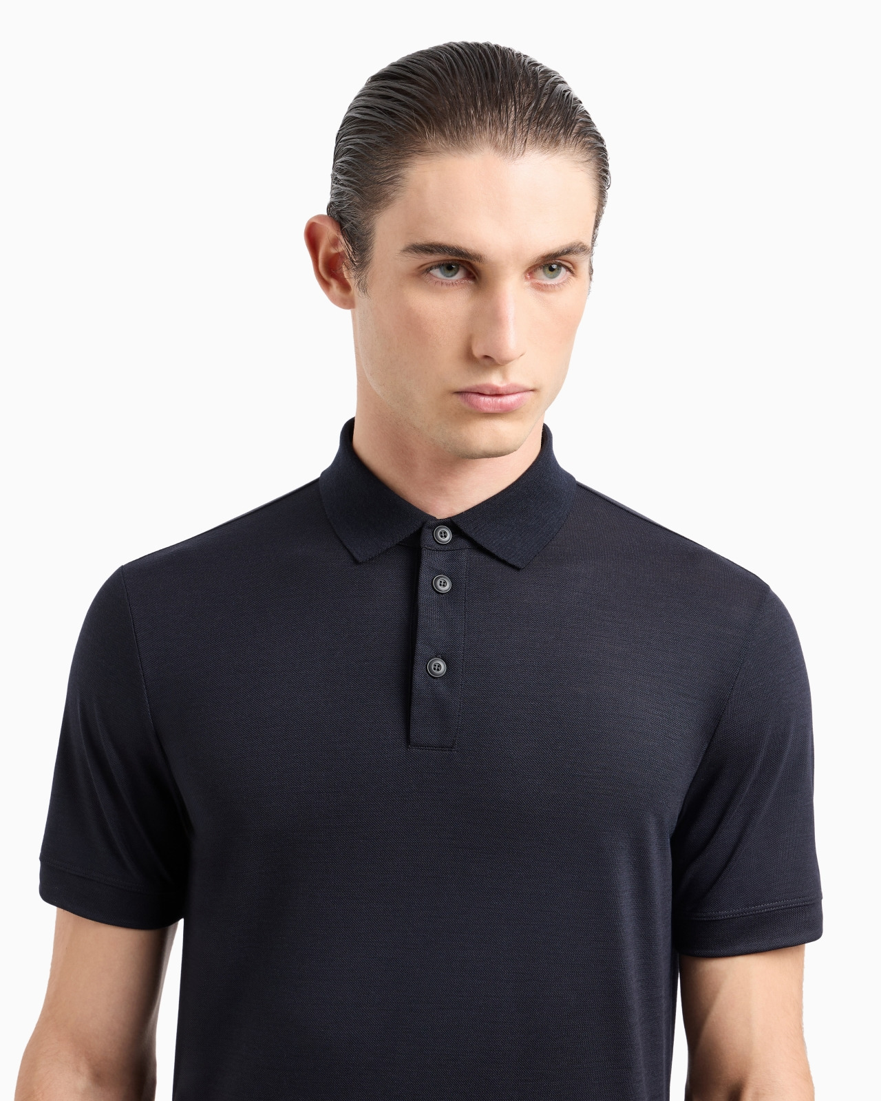 Pure virgin-wool piqué polo shirt - 5