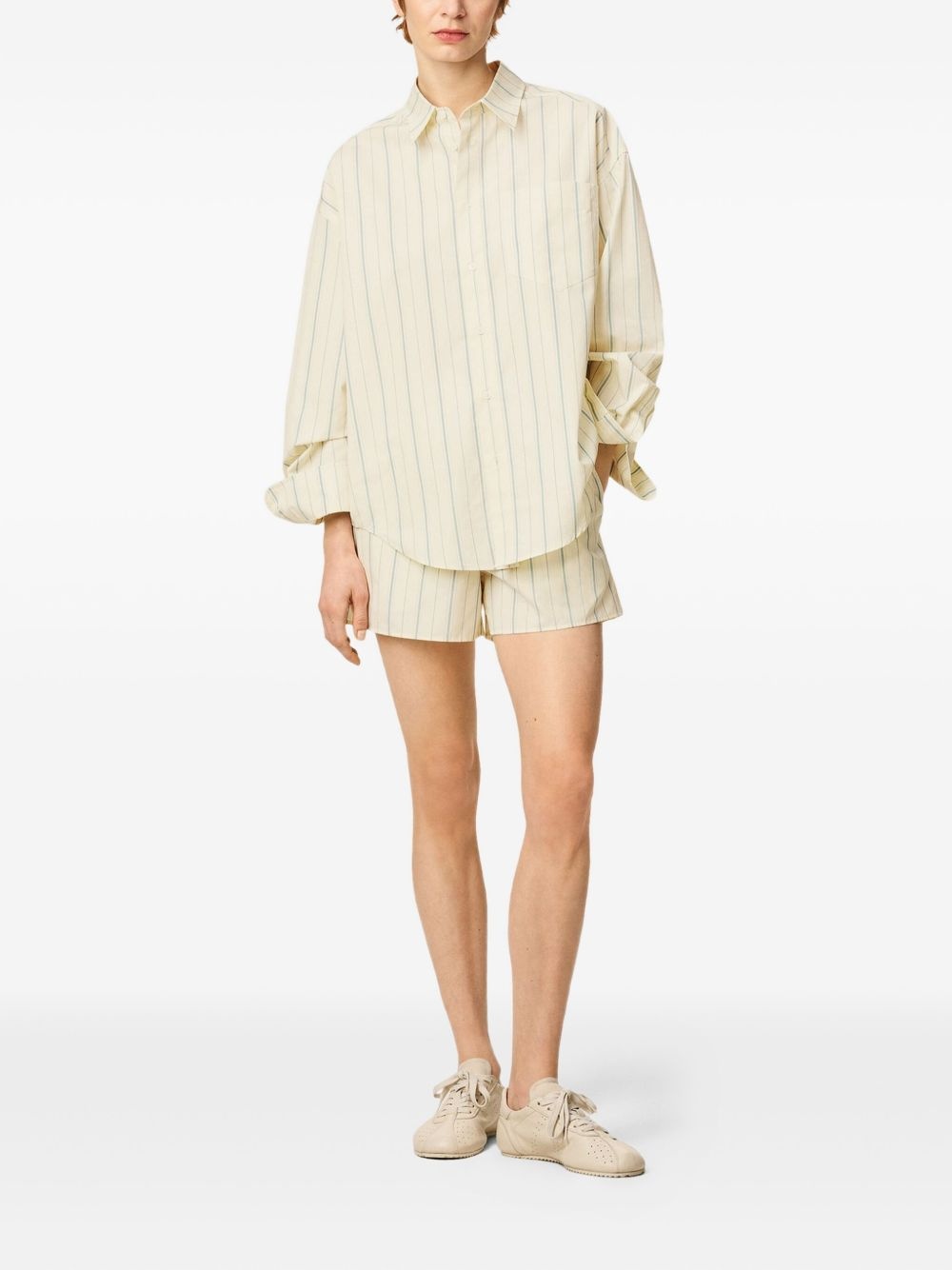 striped button-up shirt - 3