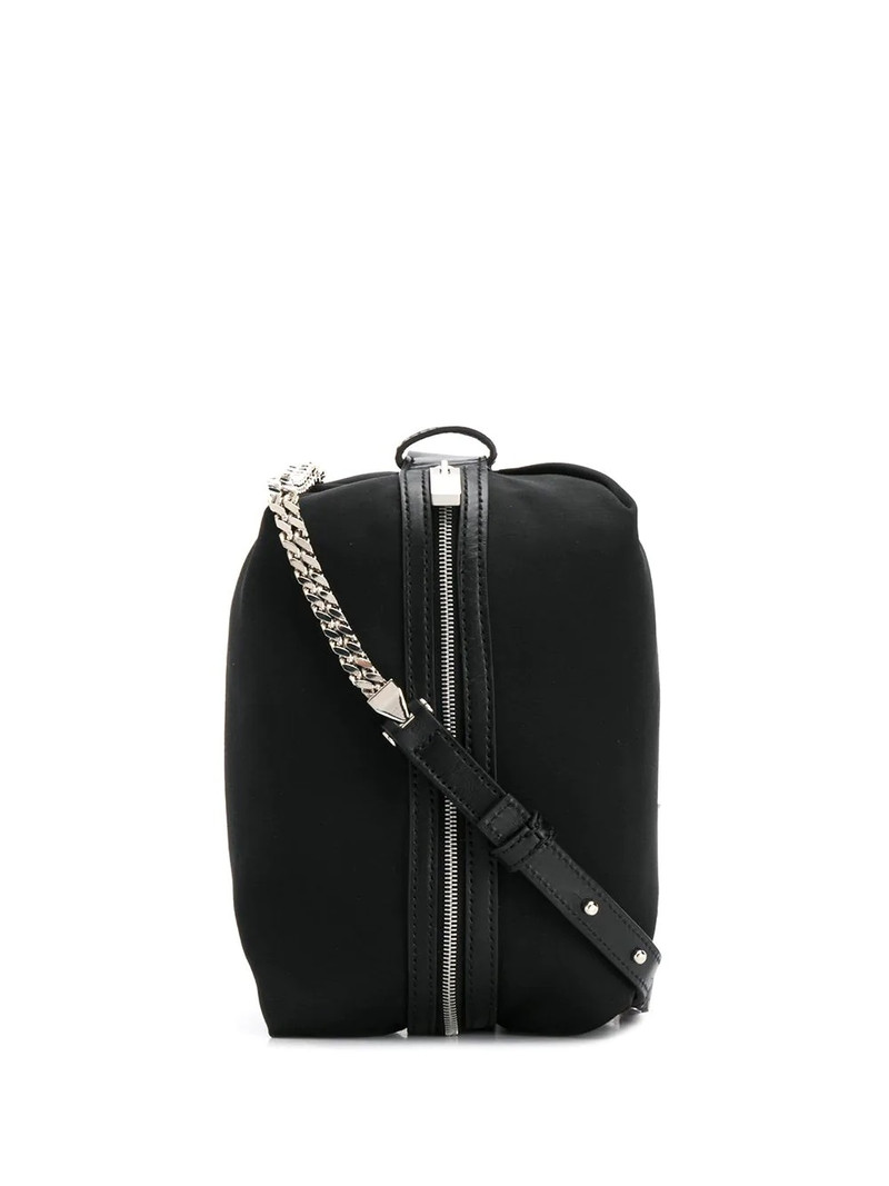 chain strap zipped tote bag 1