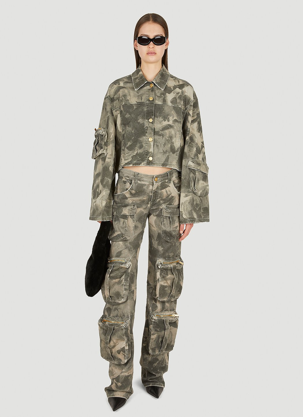 Blumarine Women Camouflage Cargo Jacket - 2