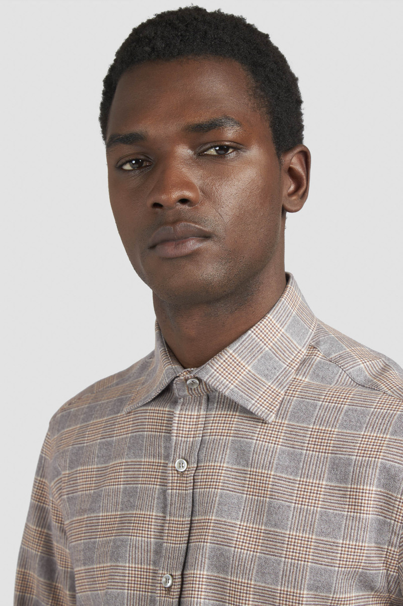 X-SOFT COTTON SHIRT WITH CHECKERED PATTERN 4