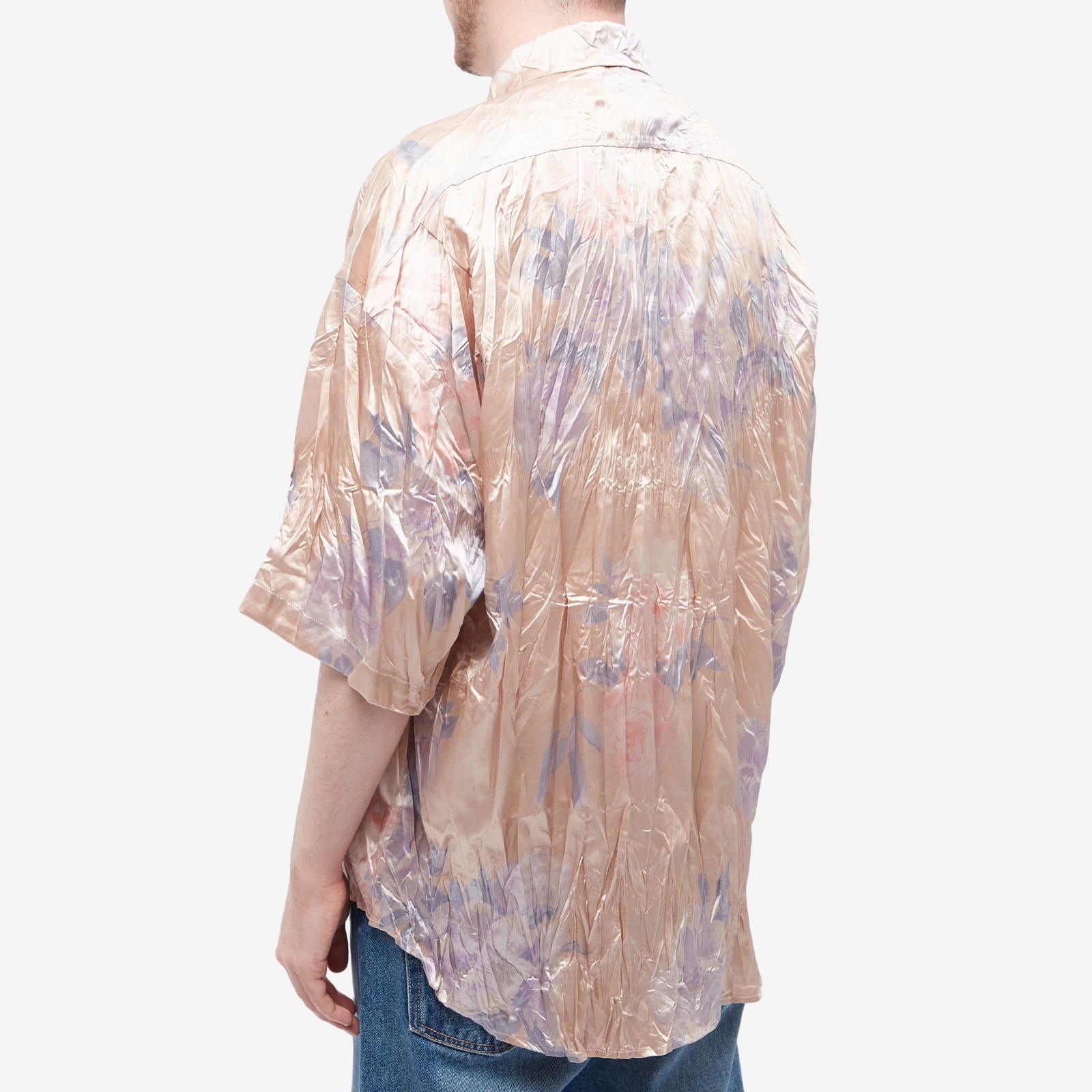 Acne Studios Setar Crinkled Flower Print Short Sleeve Shirt - 3