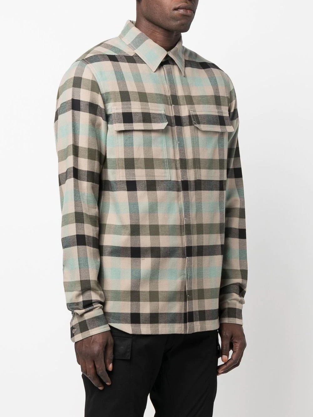 tartan-check cotton shirt - 3