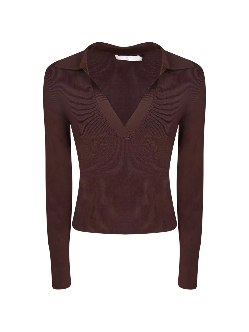 Waves ribbed-knit V-neck top - 1