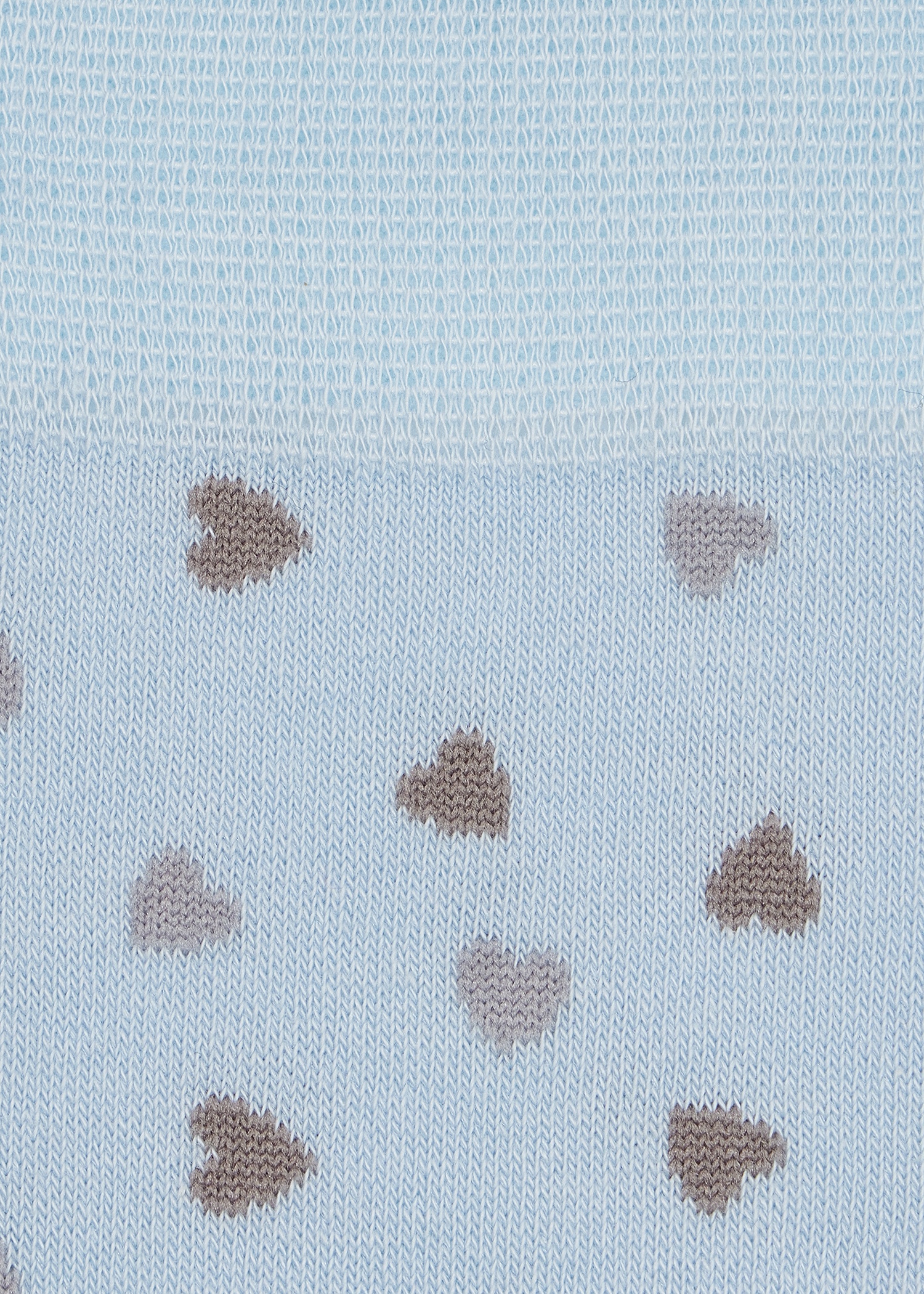 Pale Blue Cotton-Blend Heart Socks - 3
