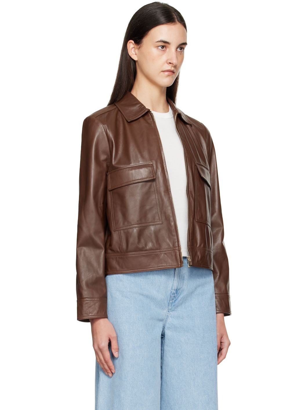 Brown Nepet Leather Jacket - 2