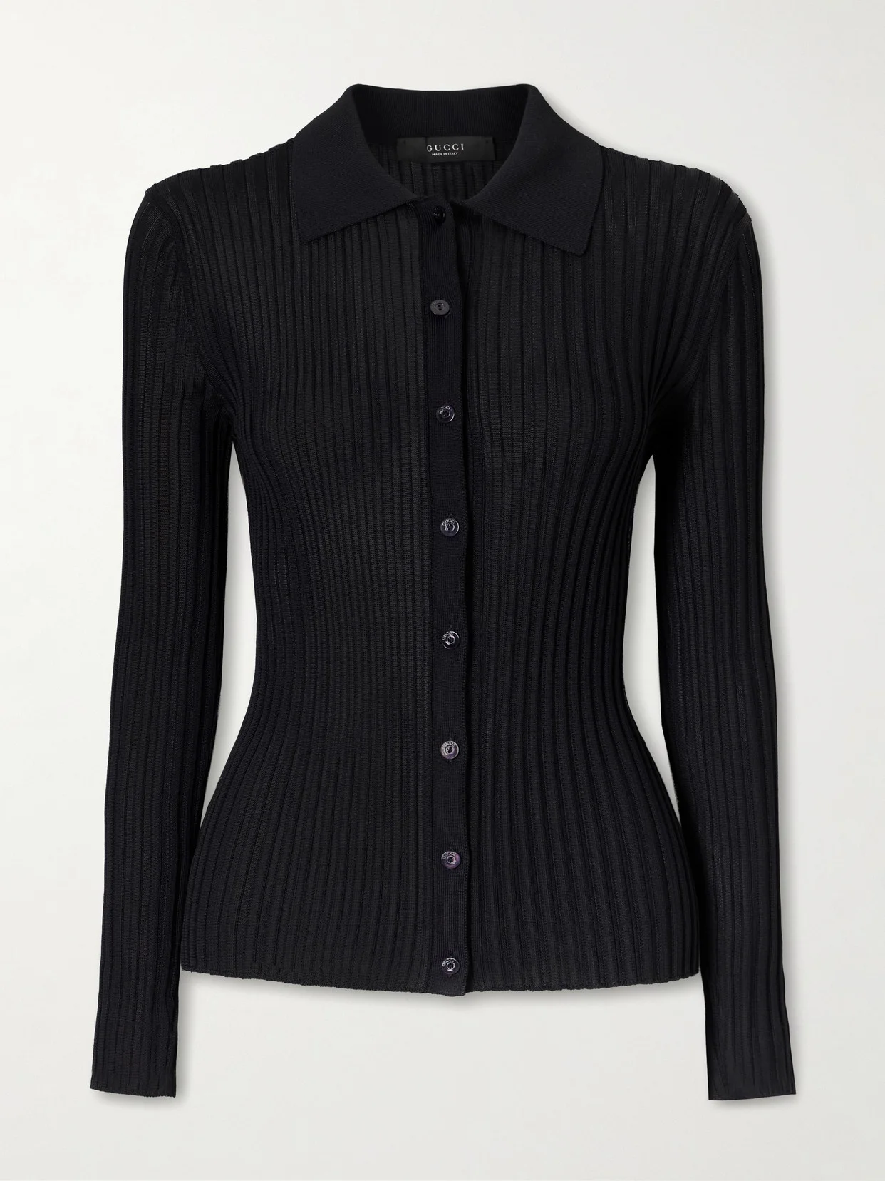 Ribbed-knit Cardigan - 1