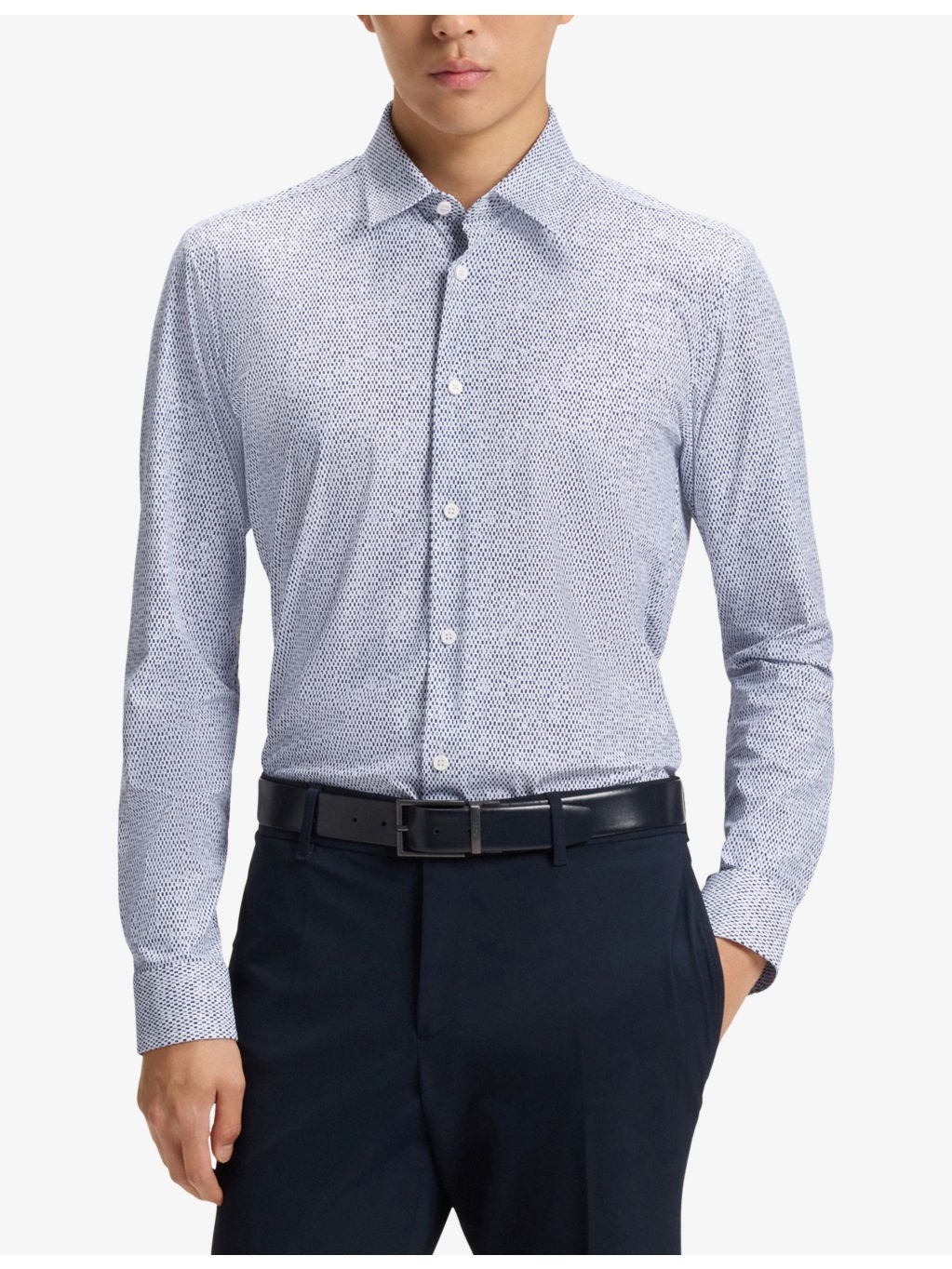 Graphic-Print Regular-Fit Stretch-Woven Shirt - 3