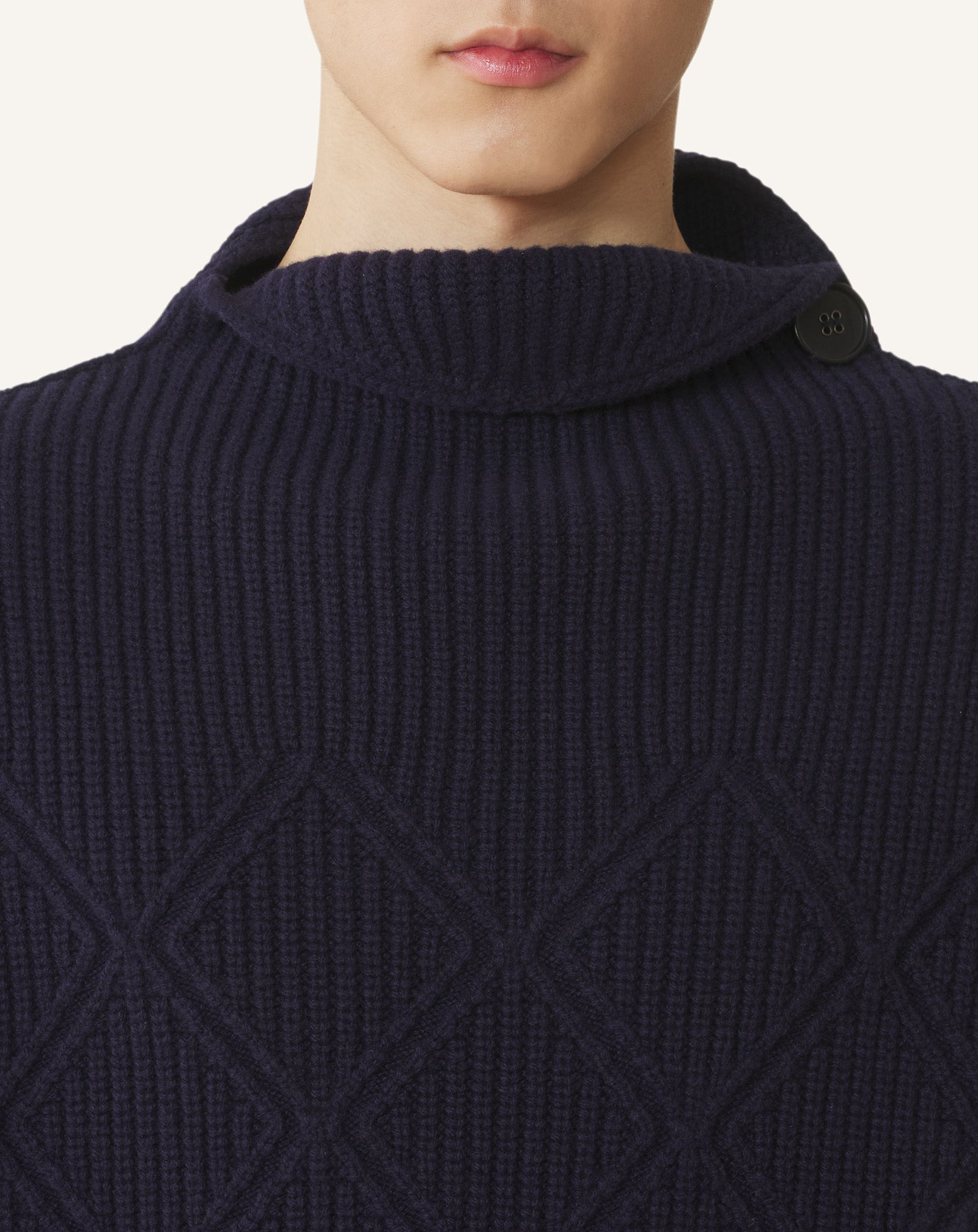 SLEEVELESS DIAMOND DETAIL WOOL SWEATER - 5