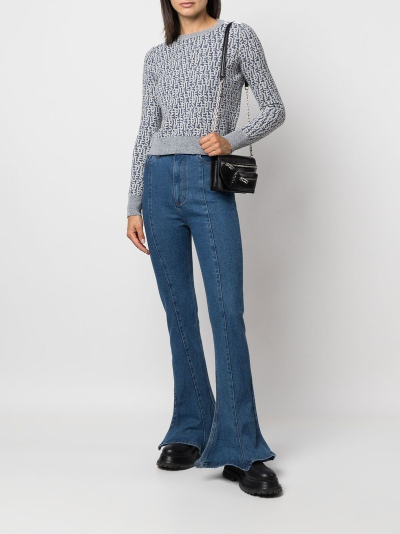 Diesel logo-jacquard knitted jumper outlook