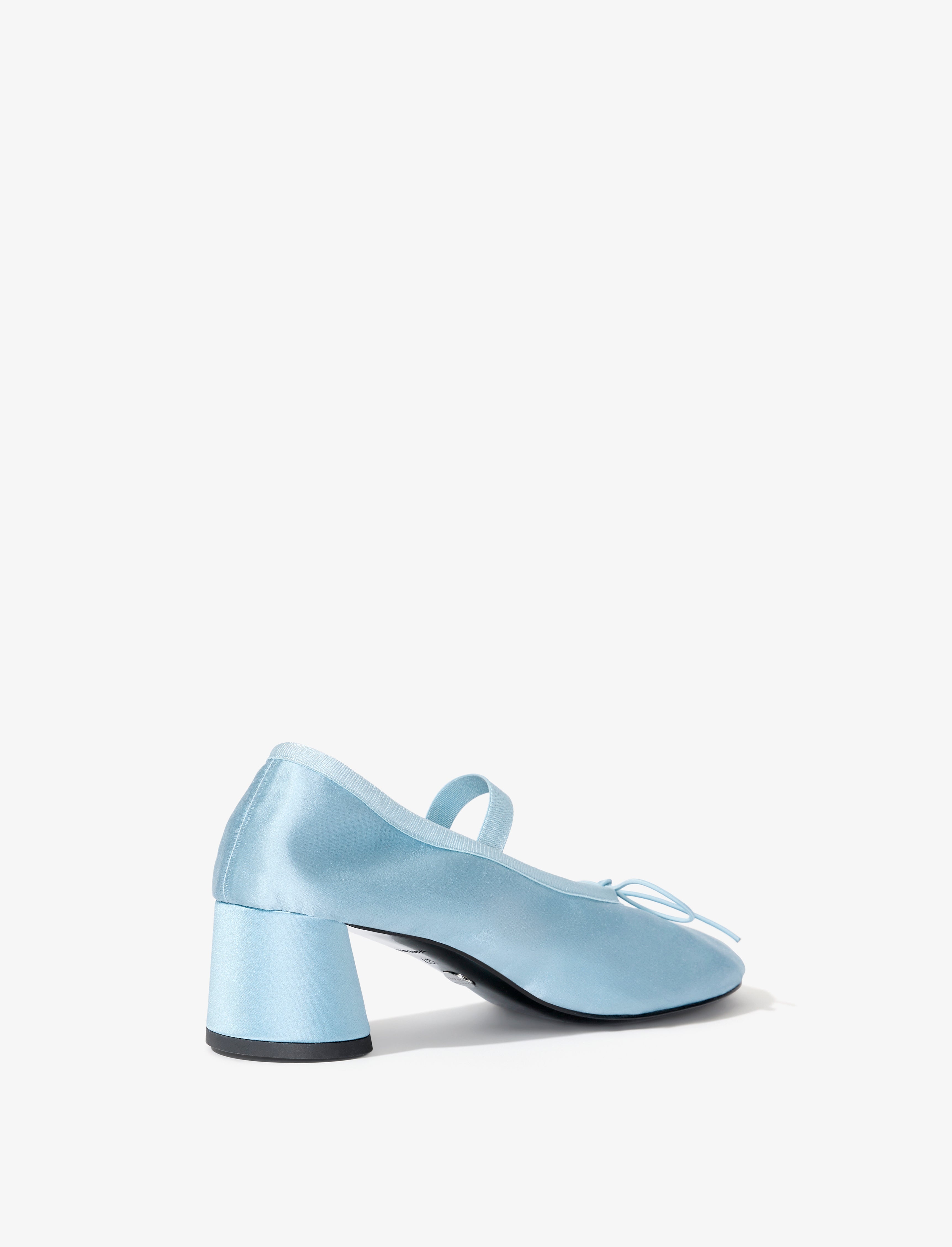 Glove Mary Jane Ballet Pumps in Satin - 3