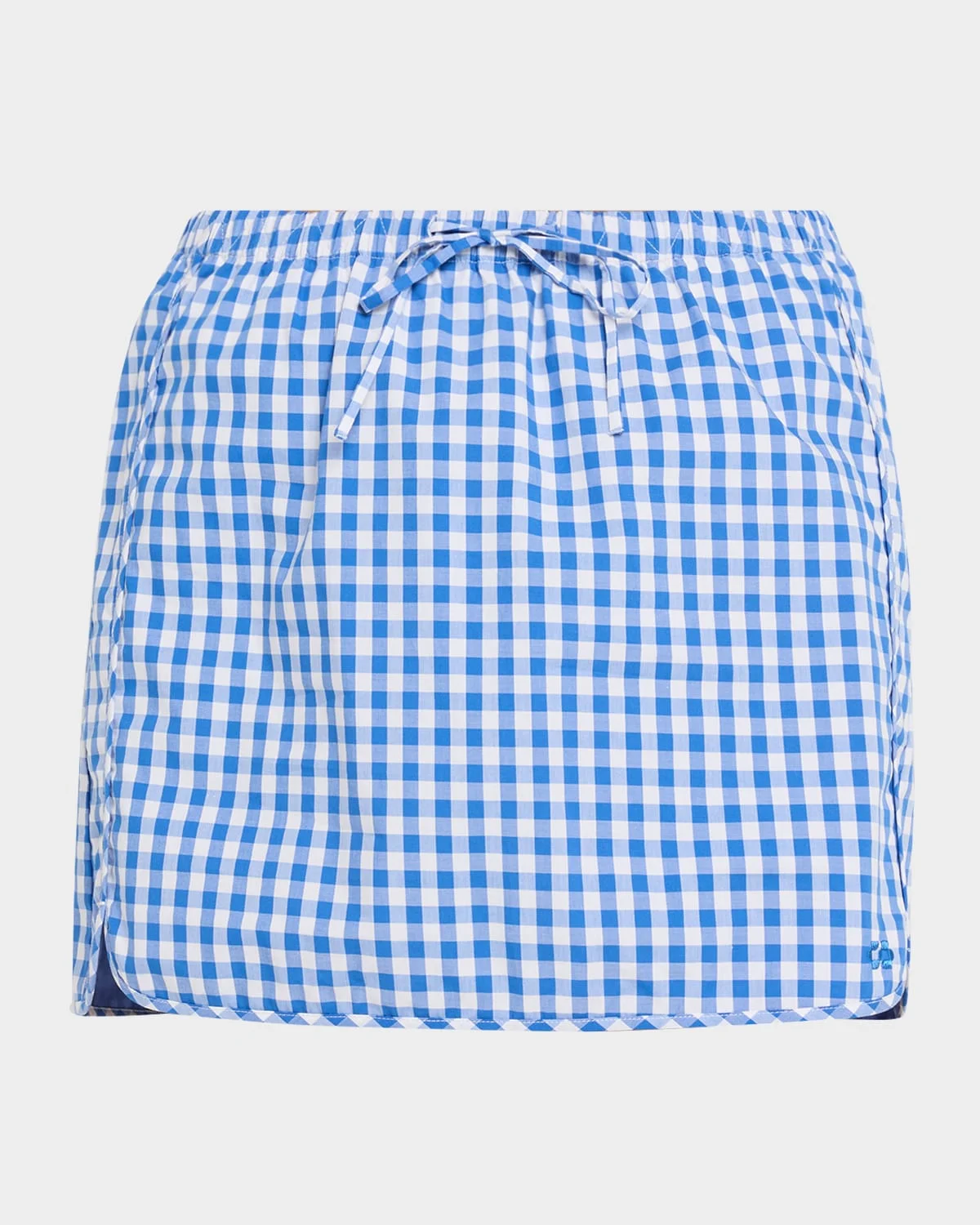 Catherine Gingham Drawstring Mini Skirt - 1